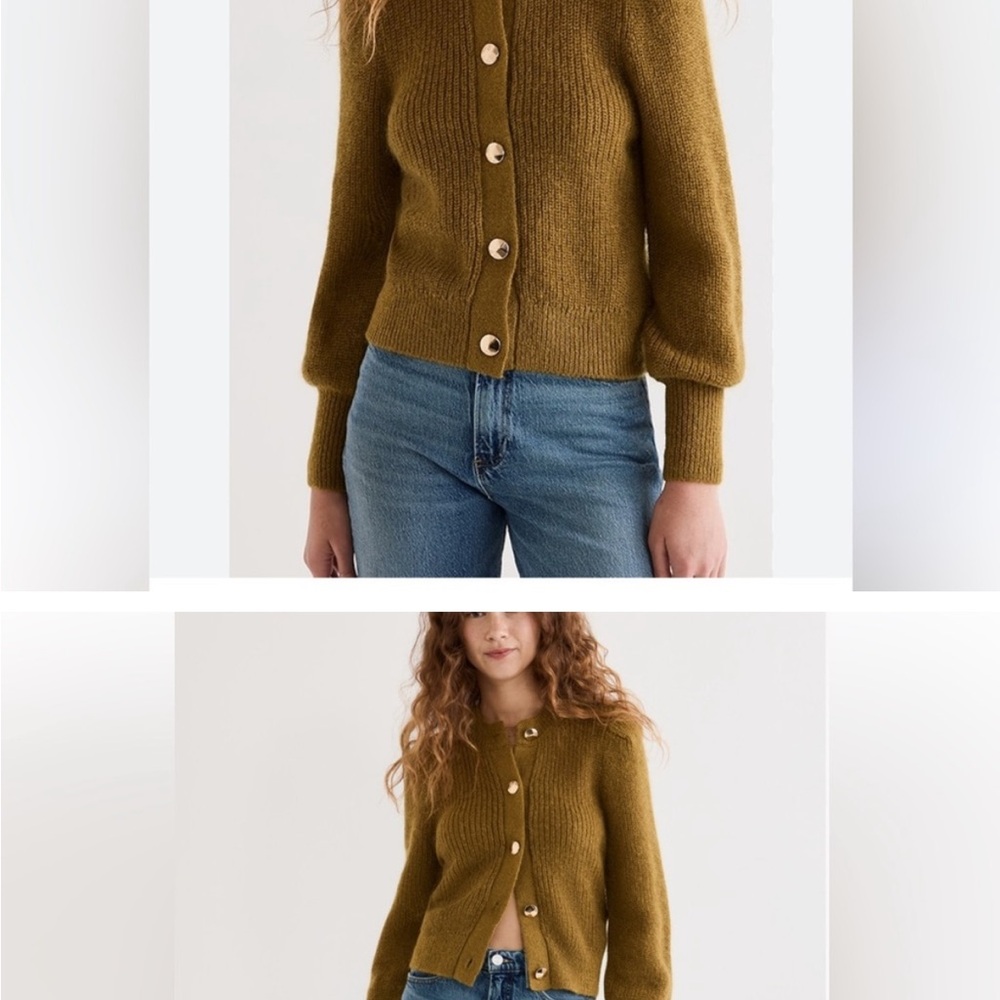 B&SH Green fuzzy cardigan